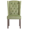 Lumarko Stolní židle, 4 ks, světle zelená, samet