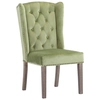 Lumarko Stolní židle, 4 ks, světle zelená, samet