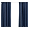Lumarko Stylized linen curtains, 2 pcs, blue, 140x175 cm