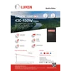 LUXEN SOLAR 450 WP/ N-Type / TopCon / DOBBELT GLAS / HELT SVART +1,2 M KABEL