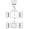 Male and female coupling with non-return valve 50x50mm McAlpine Z2580-NRV