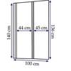 Mampara de bañera Rea Agat-2 -100 cm - REA-W0300-DODATKOWO 5% DESCUENTO POR CÓDIGO REA5