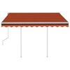 Manual pull-out awning, orange and brown, 3x2.5m