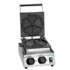 Máquina de waffle elétrica waffles de coração com temporizador Bartscher 370270