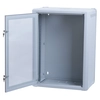 Masterlan one-piece rack data cabinet 19" 15U/400mm, disassembled - FLAT PACK, glass door
