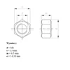 Matica M8 DIN 934 INOX