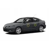 Mazda 3 2004-2013 - Baguettes de protection latérales chromées pour portes