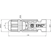 MC4 Connecteur LAPP EPIC SOLAR 4 M (mâle, 4-6 mm)