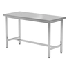 Mesa central de catering em aço inox 140x70x85 Polgast 111147