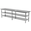 Mesa central de catering em aço inox 2-Pół 210x70x85 Polgast 112217/2-6