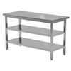 Mesa de catering central de acero inoxidable 2-Pół 160x80x85 Polgast 112168/2