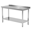 Mesa de catering de acero inoxidable con estante 150x60x85 Polgast 103156