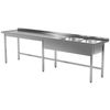 Mesa de catering de acero inoxidable con fregaderos 2 200x70x85 Polgast 221207-6