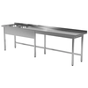 Mesa de catering de acero inoxidable con fregaderos 2 210x70x85 Polgast 221217-6