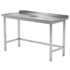 Mesa de catering de acero inoxidable con orificio para residuos 170x60x85 Polgast 235176