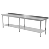 Mesa de catering em aço inox com prateleira 200x60x85 Polgast 103206-6