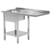 Mesa de catering em aço inoxidável acima da máquina de lavar louça 120x60x85 Polgast 231126