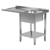 Mesa de catering em aço inoxidável acima da máquina de lavar louça 190x60x85 Polgast 231196