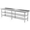 Mesa de catering em aço inoxidável com prateleiras 2 210x60x85 Polgast 103216/2-6