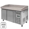 Mesa de pizza refrigerada com tampo de granito 140x70 R290