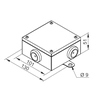 Metal connection and branch box PMO1(5/3) E90