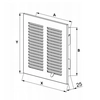 Metal ventilation grille AWENTA VELITE, stainless steel 14x21, MVZ4N