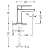 Mezclador de lavabo cromado Tres Class con desagüe automático 20510301D