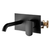 Mezclador de lavabo de pared Palazzani MIS - Negro Mate