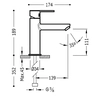 Mezclador de lavabo Tres Lex-Alp cromado con desagüe automático 186203