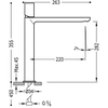 Mezclador de lavabo Tres Loft XXL cromo 20020306