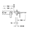 Mezclador empotrado de lavabo cromado Tres Slim Exclusive 20230011