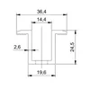 Middle clamp Length: 50 mm anodized black