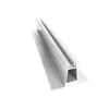 Mini rail en aluminium pour panneau solaire pour plaque trapézoïdale, panneau sandwich, haut, 60x90x385mm (sans EPDM et trou)