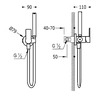 Miscelatore bidet incasso Tres Loft con doccetta per wc cromo 20522301