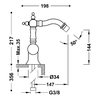 Miscelatore bidet Tres Classic ottone antico opaco 24222001LM