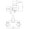 Miscelatore doccia base a parete, cromato