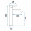Miscelatore lavabo alto Rea Lungo - in aggiunta 5% di sconto sul codice REA5