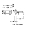 Miscelatore lavabo incasso cromo Tres Project 21130011