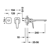 Miscelatore lavabo incasso Tres Canigó plus cromo 21830004