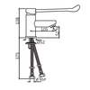 Miscelatore lavabo medico monocomando Jaquar