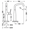 Miscelatore lavabo Tres Fuji cromo alto 28164701