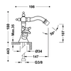 Mitigeur de bidet chromé Tres Classic 24212202