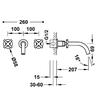 Mitigeur de lavabo à encastrer Tres Montblanc 24-K Or mat 28330002OM