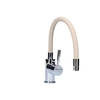 Mitigeur évier Zumba, bec flexible beige, chrome