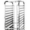 Mobile Catering Rack Trolley for Trays 62x47x174cm Stainless Steel