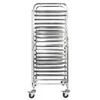 Mobile Catering Rack Trolley for Trays 62x47x174cm Stainless Steel