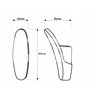 MODERNE MEUBELHANGER 63X22X34MM WIT LAK