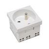 Modular socket 230V with grounding 1-krotne std 45x45, White