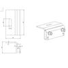 Monteringsbeslag med justerbar pladesøm 110mm typ:1