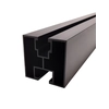 Monteringsprofil i aluminium 40x40 mm sexkantsbult L:2200mm svart